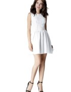 Lenitif Rochie mini dama Anghaste L024 ecru - Alb