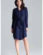 Lenitif Rochie mini dama Odo L031 albastru inchis - Albastru inchis
