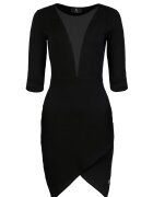 Lenitif Rochie mulata L012 - asimetrica - neagra - bumbac 95% -