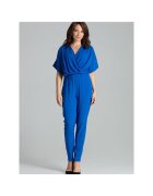 Lenitif Salopeta dama - albastru safir - maneci kimono - elastica - poliester/viscoza