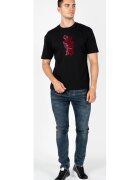 LES HOMMES Tricou cu imprimeu grafic frontal -
