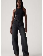 Levis Blugi crop cu croiala barrel - Negru stins