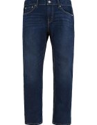 Levis Blugi cu talie medie si cusaturi contrastante - Albastru inchis