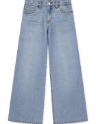 Levis Blugi evazati cu talie medie - Albastru deschis melange