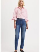 Levis Blugi mom fit cu talie inalta 80's - Albastru indigo/Bleumarin