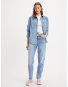 Levi's Blugi mom fit cu talie inalta 80's - Albastru pastel
