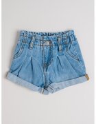 Levis Blugi scurti cu talie elastica - Albastru pal