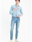 Levi's Blugi slim fit cu croiala conica 512™ - Albastru inchis/Alb optic