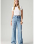 Levis Blugi usori baggy cu talie inalta Cinch - Albastru deschis melange