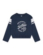 Levis Bluza cu decolteu rotund si imprimeu logo - Alb/Albastru inchis