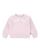 Levis Bluza cu guler cu volane sintetice - Roz pal