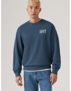 Levis Bluza de trening cu croiala relaxed fit si logo - Albastru inchis/Alb optic