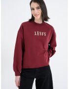 Levi's Bluza de trening cu imprimeu logo - Rosu inchis