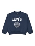 Levis Bluza de trening din amestec de bumbac cu imprimeu logo frontal - Alb/Albastru inchis