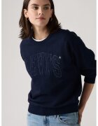 Levis Bluza de trening din bumbac cu decolteu la baza gatului - Bleumarin
