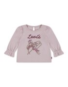 Levis Bluza din bumbac cu mansete cu insertii elastice - Lila pal