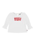 Levis Bluza din bumbac cu mansete cu insertii elastice - Rosu/Alb
