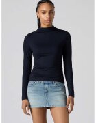 Levis Bluza slim fit uni cu guler inalt - Albastru ultramarin