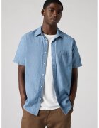 Levi's Camasa cu maneci scurte si buzunar pe piept - Albastru deschis