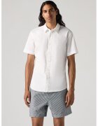 Levis Camasa de bumbac cu maneci scurte - Alb