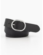 Levis Curea de piele cu logo - Negru