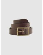 Levis Curea din piele cu logo - Maro inchis