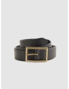 Levi's Curea din piele cu logo - Negru