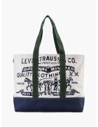 Levis Geanta tote cu imprimeu - Alb/Verde/Bleumarin