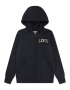 Levis Hanorac cu imprimeu logo si fermoar - Alb/Negru