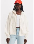Levi's Hanorac cu maneci cazute si fermoar Everyday - Alb murdar