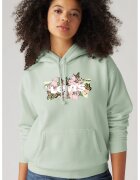 Levis Hanorac din amestec de bumbac cu logo si buzunar kangaroo - Roz pastel/Verde pal/Alb murdar