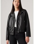 Levis Jacheta biker de piele ecologica - Negru