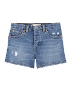 Levis Pantaloni scurti de denim cu detalii cu aspect deteriorat 501 - Albastru deschis