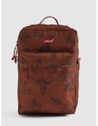 Levis Rucsac cu buzunar frontal si imprimeu - Negru/Maro deschis