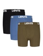 Levis Set de boxeri cu banda logo - 3 perechi - Kaki/Albastru