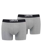 Levis Set de boxeri cu banda logo in talie - 2 perechi - Gri