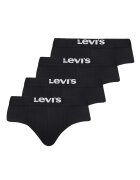 Levis Set de chiloti cu banda logo in talie - 4 perechi - Negru