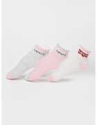 Levis Set de sosete scurte cu logo - 3 perecho - Alb/Gri deschis/Roz pastel