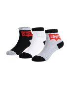 Levis Set de sosete scurte cu logo - 3 perecho - Alb/Negru/Gri melange