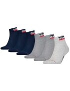 Levis Set de sosete scurte unisex - 6 perechi - Gri/Albastru