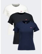 Levis Set de tricouri slim fit - 3 piese - Alb/Negru/Bleumarin