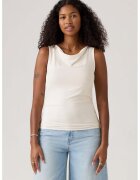 Levi's Top slim fit cu fronseuri - Alb murdar