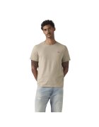 Levi's Tricou cu decolteu la baza gatului Original Housemark - Maro taupe