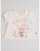 Levis Tricou cu decolteu la baza gatului si imprimeu - Roz