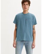 Levis Tricou de bumbac cu buzunar pe piept - Albastru prafuit