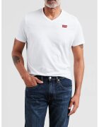 Levis Tricou de bumbac cu decolteu in V - Alb optic