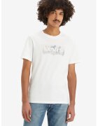 Levis Tricou de bumbac cu decolteu la baza gatului - Alb murdar
