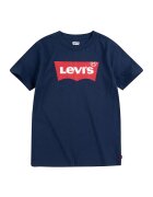 Levis Tricou de bumbac cu decolteu la baza gatului - Rosu/Bleumarin