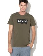 Levis Tricou de bumbac cu imprimeu logo - Alb/Negru/Kaki