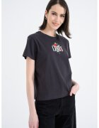 Levi's Tricou de bumbac cu logo in relief - Negru